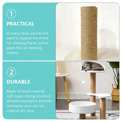 Professional Cat Scratching Post with Hemp Rope - Climber and Replacement for Cat Tree